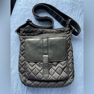 Pistil Black Quilted Design Crossbody Bag